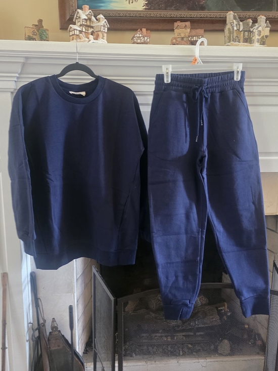 Zenana Outfitters Pants - Zenana Outfitters Women's Navy Tracksuit Sweatshirt & Joggers
